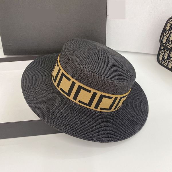 2022 luxury f letter flat straw hat for men women's travel beach shade tide hats fashion cap, Blue;gray
2022 luxury f letter flat straw hat for men women's travel beach shade tide hats fashion cap, Blue;gray