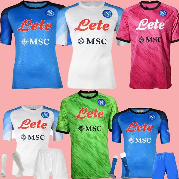 2022 2023 napoli soccer jersey 22 23 naples home away fans & player koulibaly adults and kids kit 4th zielinski maradona insigne mertens cal, Black;yellow