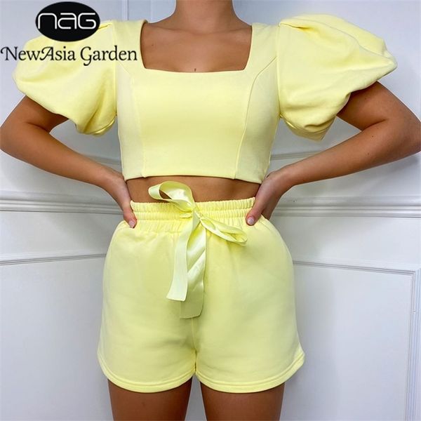 asia womens loungewear set square collar short puff sleeve crop shorts two piece set summer solid color casual outfits 210302, White
asia womens loungewear set square collar short puff sleeve crop shorts two piece set summer solid color casual outfits 210302, White