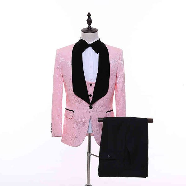 men's suits & blazers korean slim suit man pink pattern men's business casual, White;black
men's suits & blazers korean slim suit man pink pattern men's business casual, White;black