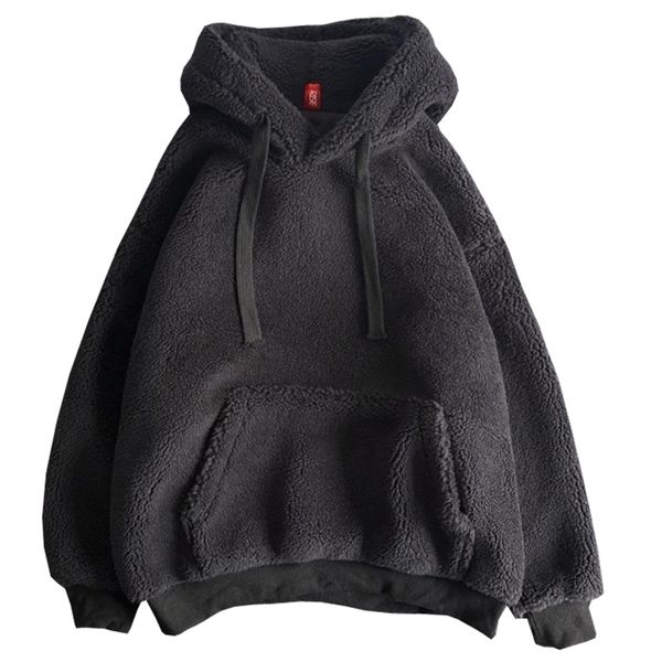 fashion black lamb cashmere autumn winter coat boyfriend hoody loose pocket plus velvet thick drawstring women sweatshirt 220816
fashion black lamb cashmere autumn winter coat boyfriend hoody loose pocket plus velvet thick drawstring women sweatshirt 220816