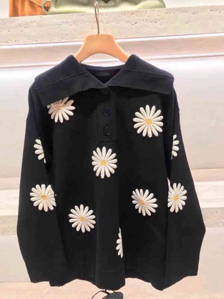 women's sweaters fadan s family autumn and winter sweet little fresh wind big lapel daisy embroidery sweater female, White;black
women's sweaters fadan s family autumn and winter sweet little fresh wind big lapel daisy embroidery sweater female, White;black