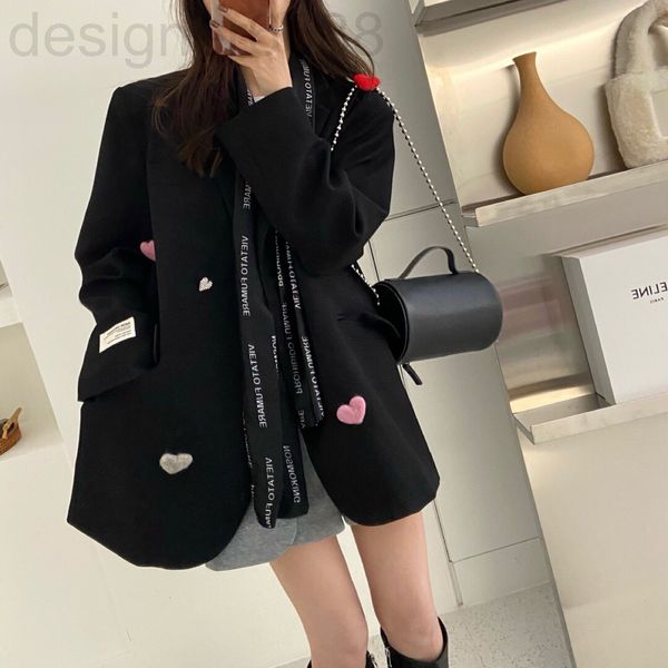 women's suits & blazers designer sp original british style love casual suit jacket women's spring loose long and medium length axj, White;black
women's suits & blazers designer sp original british style love casual suit jacket women's spring loose long and medium length axj, White;black
