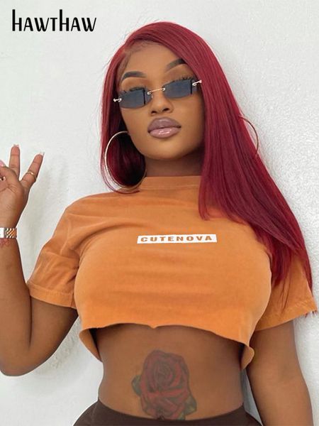 hawthaw women fashion short sleeve letter print backless crop t shirt tees 2022 summer clothes wholesale items for business, White
hawthaw women fashion short sleeve letter print backless crop t shirt tees 2022 summer clothes wholesale items for business, White