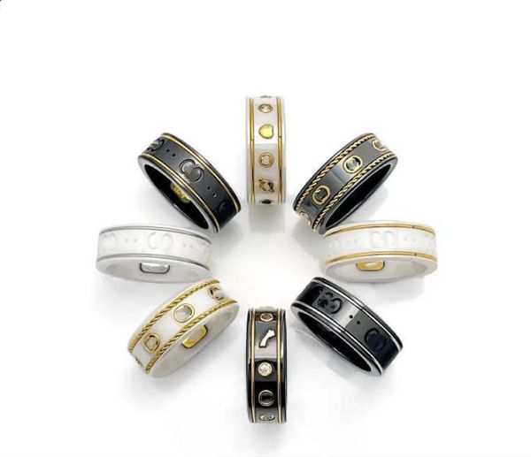 black and white ceramic ring star bee ring fashion designer love rings for women mens luxury engagement nail wedding-1, Silver
black and white ceramic ring star bee ring fashion designer love rings for women mens luxury engagement nail wedding-1, Silver