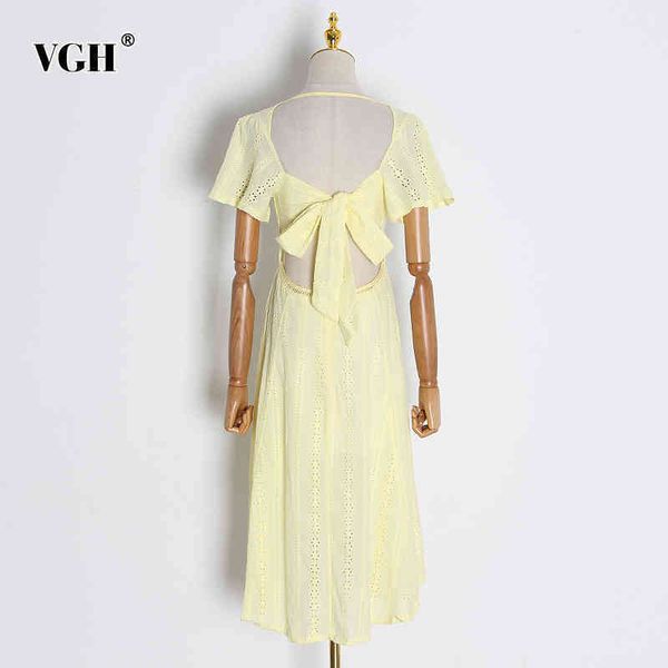 casual elegant dress for women v neck short sleeve bowknot backless hollow out high waist midi dresses female fashion summer 210507, Black;gray
casual elegant dress for women v neck short sleeve bowknot backless hollow out high waist midi dresses female fashion summer 210507, Black;gray