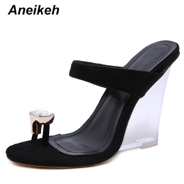 aneikeh fashion shoes woman sandals pvc crystal wedges transparent clear high heels summer wedding pumps size 41 210226, Black
aneikeh fashion shoes woman sandals pvc crystal wedges transparent clear high heels summer wedding pumps size 41 210226, Black