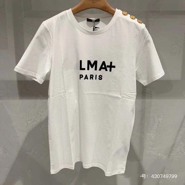 2022 luxury designer t shirt men women tee shirt short sleeve woman t-shirts gold button harajuku cotton summer clothes fashion, White;black
2022 luxury designer t shirt men women tee shirt short sleeve woman t-shirts gold button harajuku cotton summer clothes fashion, White;black
