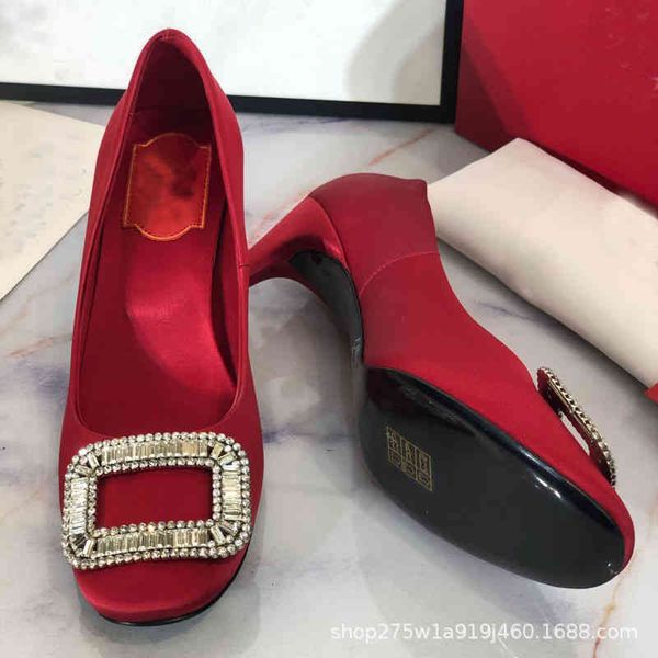 dress shoes spring and summer single shoes 30 round head fashion square buckle high heels thin women's, Black
dress shoes spring and summer single shoes 30 round head fashion square buckle high heels thin women's, Black