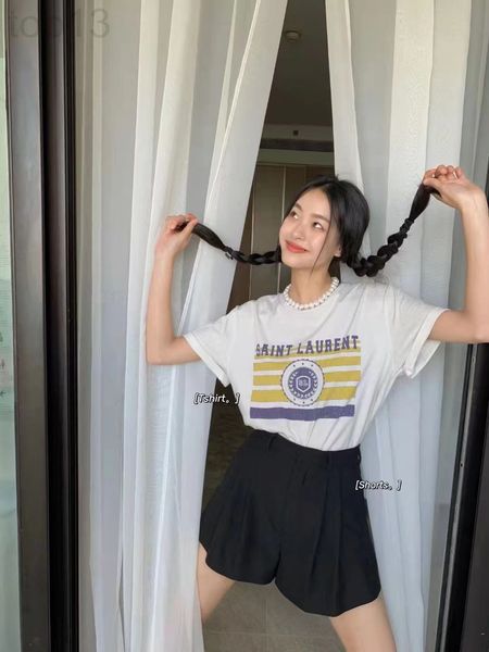 women's t-shirt designer chaopai 22 early spring new letter printed short sleeve t-shirt old pattern fashionable 6slt, White
women's t-shirt designer chaopai 22 early spring new letter printed short sleeve t-shirt old pattern fashionable 6slt, White