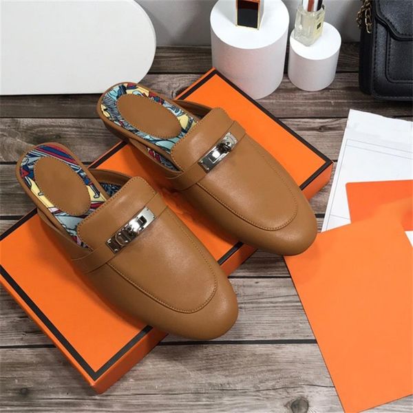 oz mules slippers designer women sandals loafers leather h luxury fashion round toe slipper low heel slip-on loafers w2005, Black
oz mules slippers designer women sandals loafers leather h luxury fashion round toe slipper low heel slip-on loafers w2005, Black