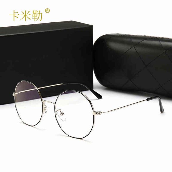 sunglasses net red women's decorative eyeglass frame fashion round blue light proof flat lens 04 k68k, White;black
sunglasses net red women's decorative eyeglass frame fashion round blue light proof flat lens 04 k68k, White;black
