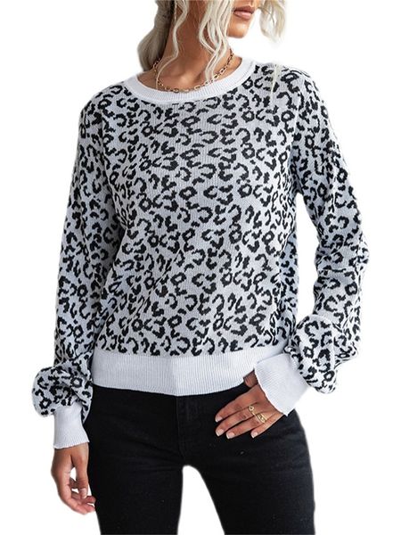 woman sweaters knitted pullover women spring autumn sweater o-neck long sleeve leopard printed, White;black
woman sweaters knitted pullover women spring autumn sweater o-neck long sleeve leopard printed, White;black