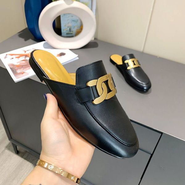 designer fashion slippers spring autumn women's sandals simple and beautiful leather casual comfort trend office shoes, Black
designer fashion slippers spring autumn women's sandals simple and beautiful leather casual comfort trend office shoes, Black