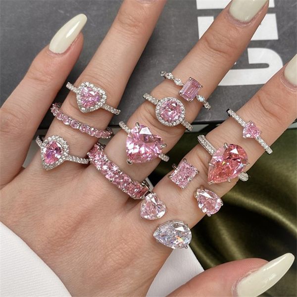 real 925 sterling silver wed ring for woman pink love oval diamond ring designer jewelry 5a cubic zirconia heart round engagement wedding br, Slivery;golden
real 925 sterling silver wed ring for woman pink love oval diamond ring designer jewelry 5a cubic zirconia heart round engagement wedding br, Slivery;golden