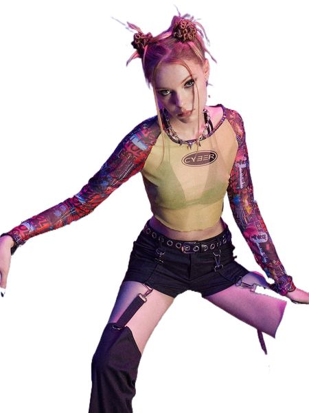 romwe cyber luvr letter colorblock mesh crop w2ao#, White
romwe cyber luvr letter colorblock mesh crop w2ao#, White