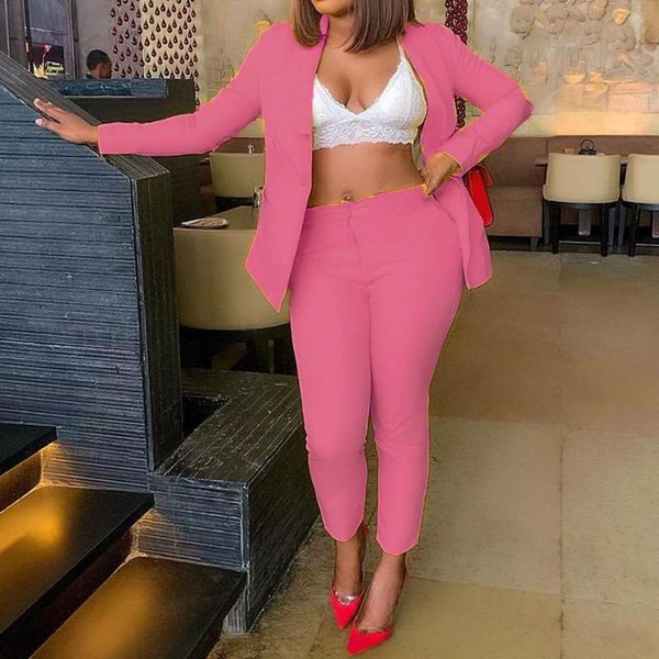 suit women tracksuits fashion office lady two piece set long sleeve blazer and wide leg aa, Gray
suit women tracksuits fashion office lady two piece set long sleeve blazer and wide leg aa, Gray
