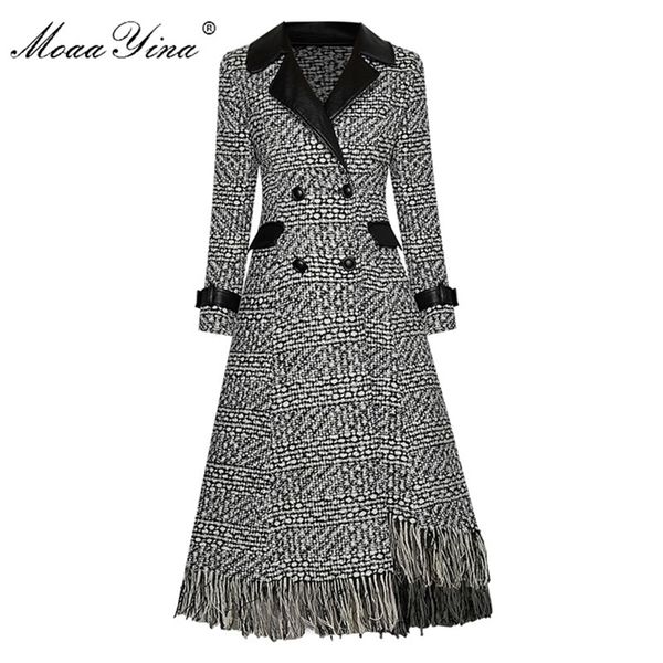 moaayina fashion woolen cloth plaid windbreaker overcoat autumn women double breasted asymmetric tassel long sleeve overcoat 201221, Black
moaayina fashion woolen cloth plaid windbreaker overcoat autumn women double breasted asymmetric tassel long sleeve overcoat 201221, Black