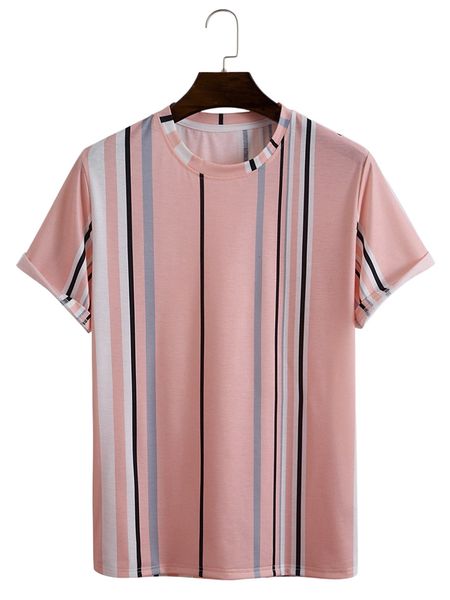 men colorful striped print tee m66g#, White;black 
men colorful striped print tee m66g#, White;black