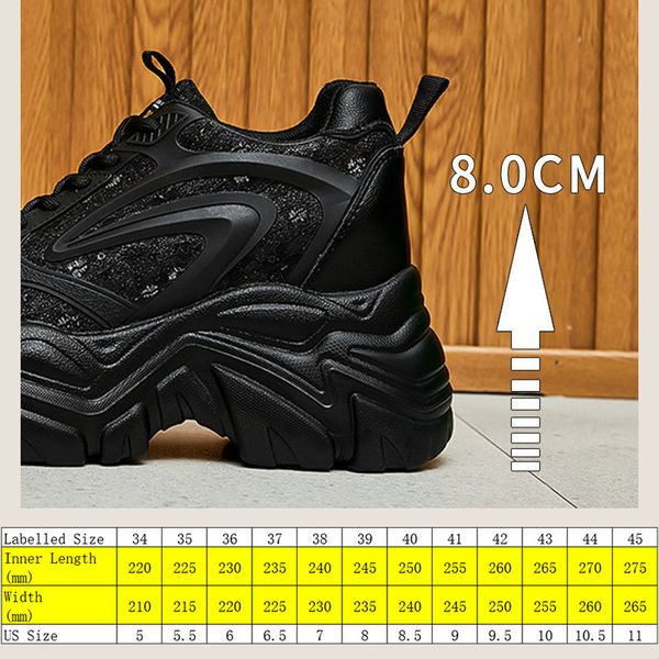 8cm genuine leather super thick sole platform wedge women shoes chunky sneakers hidden heel breathable casual shoes comfy, Black;yellow
8cm genuine leather super thick sole platform wedge women shoes chunky sneakers hidden heel breathable casual shoes comfy, Black;yellow