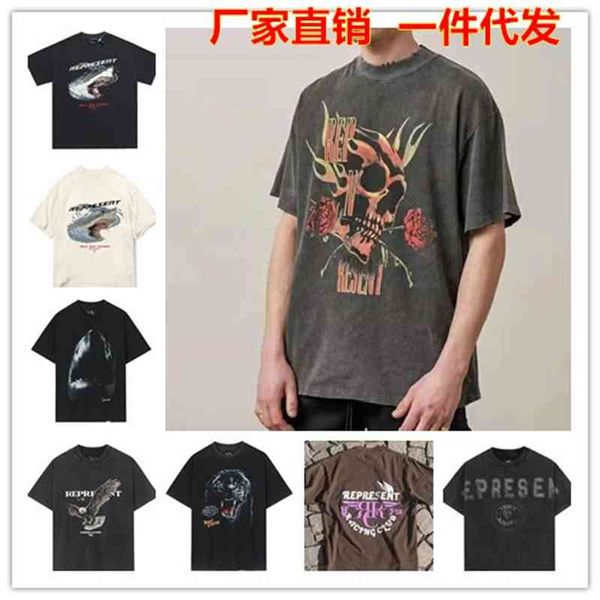 22fw rep eagle slogan shark skeleton tiger python dog head male and female student short sleeve t-shirt, White;black
22fw rep eagle slogan shark skeleton tiger python dog head male and female student short sleeve t-shirt, White;black