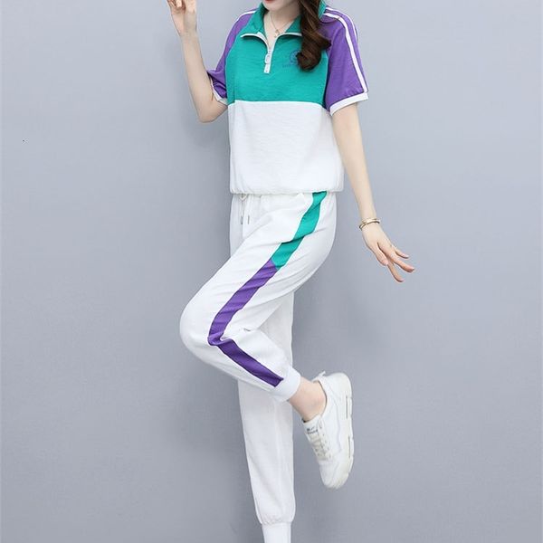 women's two piece pants summer casual fashion sportswear suit women's 2022 small leggings two-piece foreign style age reduction sl, White
women's two piece pants summer casual fashion sportswear suit women's 2022 small leggings two-piece foreign style age reduction sl, White