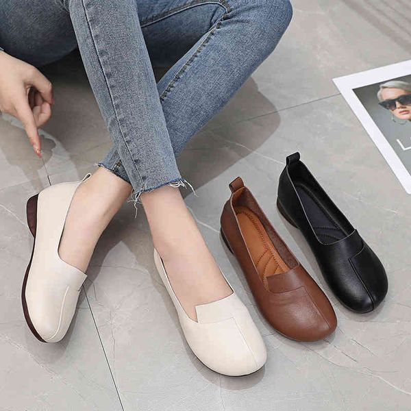 dress shoes single shoe women's spring and autumn layer cowhide soft leather four seasons shoes bottom surface large literary 8b1p, Black
dress shoes single shoe women's spring and autumn layer cowhide soft leather four seasons shoes bottom surface large literary 8b1p, Black