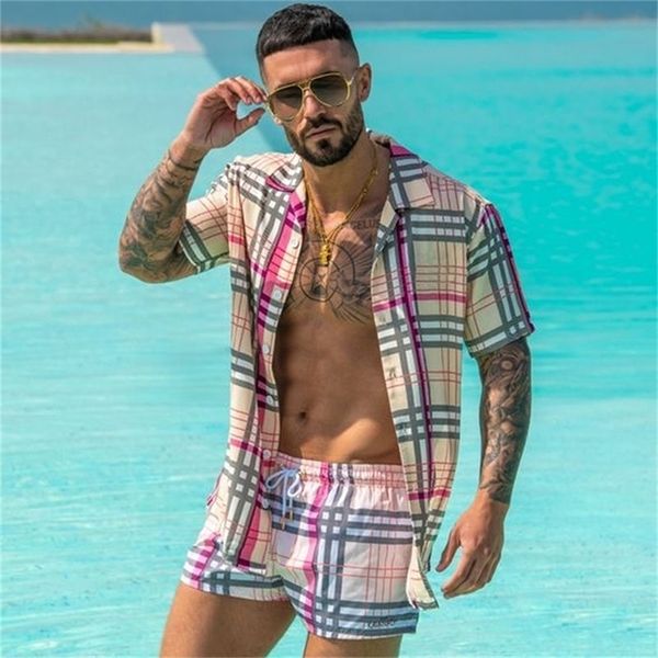 grid hawaiian set mens printing short sleeve summer casual floral shirt beach two piece suit fashion men s s 3xl 220721, Gray
grid hawaiian set mens printing short sleeve summer casual floral shirt beach two piece suit fashion men s s 3xl 220721, Gray