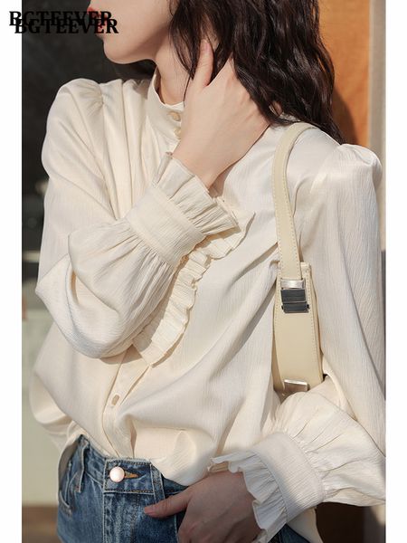 vintage stand collar women solid blouses long sleeve single-breasted loose female shirts 2022 spring summer blusas, White
vintage stand collar women solid blouses long sleeve single-breasted loose female shirts 2022 spring summer blusas, White