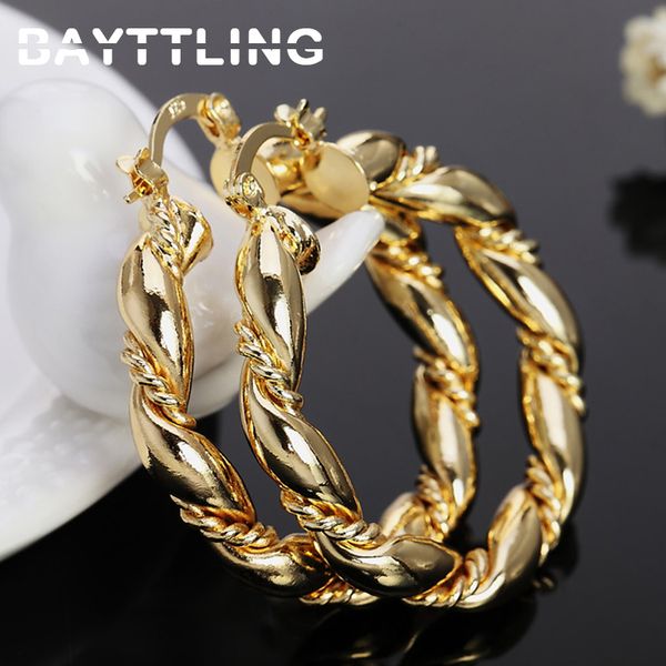 bayttling silver color fine gold rose gold twisted hoop earrings for woman lady fashion engagement jewelry gift 220716, Golden;silver
bayttling silver color fine gold rose gold twisted hoop earrings for woman lady fashion engagement jewelry gift 220716, Golden;silver