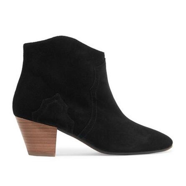 women fashion classic isabel dicker suede ankle boots genuine leather marant cowboy new paris boots shoes252j, Black
women fashion classic isabel dicker suede ankle boots genuine leather marant cowboy new paris boots shoes252j, Black
