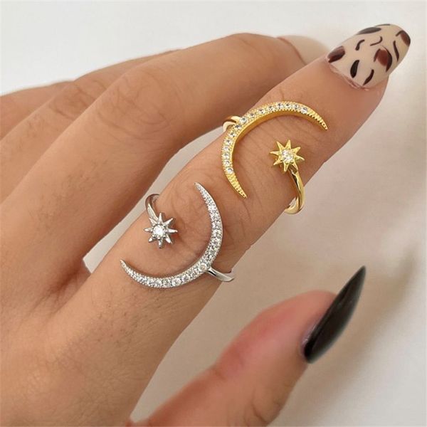ins selling sweet 925 sterling silver ring moon star 5a cubic zirconia 18k gold openings adjustable rings for women party valentines day bir, Golden;silver
ins selling sweet 925 sterling silver ring moon star 5a cubic zirconia 18k gold openings adjustable rings for women party valentines day bir, Golden;silver