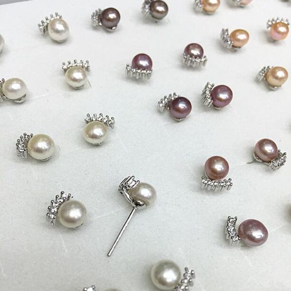 925 silver small 5 diamondl freshwater pearl earrings ear studs mix color white purple pink lady/girl fashion jewelry, Golden;silver
925 silver small 5 diamondl freshwater pearl earrings ear studs mix color white purple pink lady/girl fashion jewelry, Golden;silver