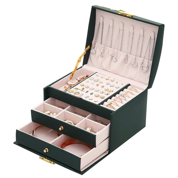 bloong color 3 layers jewelry organizer box exquisite women girls gift display holder earring ring necklace storage case 220428, Black;white
bloong color 3 layers jewelry organizer box exquisite women girls gift display holder earring ring necklace storage case 220428, Black;white