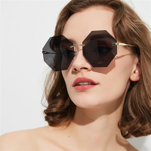 octagon oversized rimless sunglasses for women polygon diamond luxury brand design sun glasses men fashion shades 220623, White;black
octagon oversized rimless sunglasses for women polygon diamond luxury brand design sun glasses men fashion shades 220623, White;black