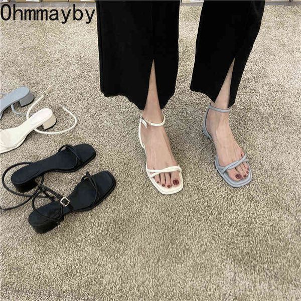 2022 summer new narrow band women sandal shoes fashion thick heel ladies elegant open toe sandalias ankle strap dress pumps y220421, Black
2022 summer new narrow band women sandal shoes fashion thick heel ladies elegant open toe sandalias ankle strap dress pumps y220421, Black