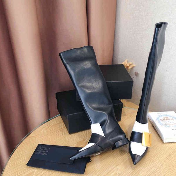 leather boots women's high heels pointed shoes metal decorative boots winter series, Black
leather boots women's high heels pointed shoes metal decorative boots winter series, Black