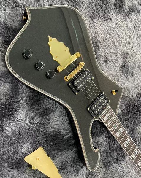 metal black electric guitar body mahogany building color hardware gold inlays color block
metal black electric guitar body mahogany building color hardware gold inlays color block