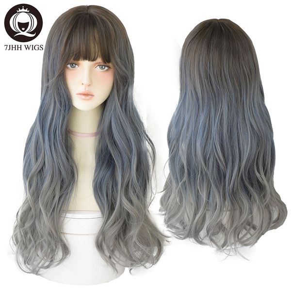 lx brand wigs pastel blue grey wigs with bangs for women long lolita realistic curly wavy wigs two colors synthetic hair cosplay wigfactory, Black
lx brand wigs pastel blue grey wigs with bangs for women long lolita realistic curly wavy wigs two colors synthetic hair cosplay wigfactory, Black