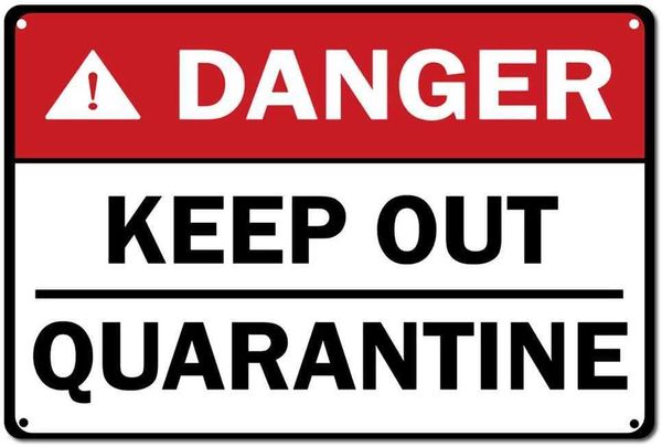 warning sign danger keep out quarantine hazard s road business 8x12 inches aluminum metalatl2
warning sign danger keep out quarantine hazard s road business 8x12 inches aluminum metalatl2