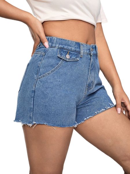 raw cut denim shorts 44su#, White;black 
raw cut denim shorts 44su#, White;black
