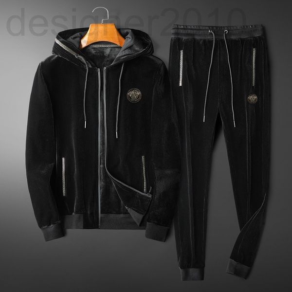 men's tracksuits designer 2021 winter new korean thickened double-sided cashmere men's hooded fashion leisure sports suit, Gray
men's tracksuits designer 2021 winter new korean thickened double-sided cashmere men's hooded fashion leisure sports suit, Gray