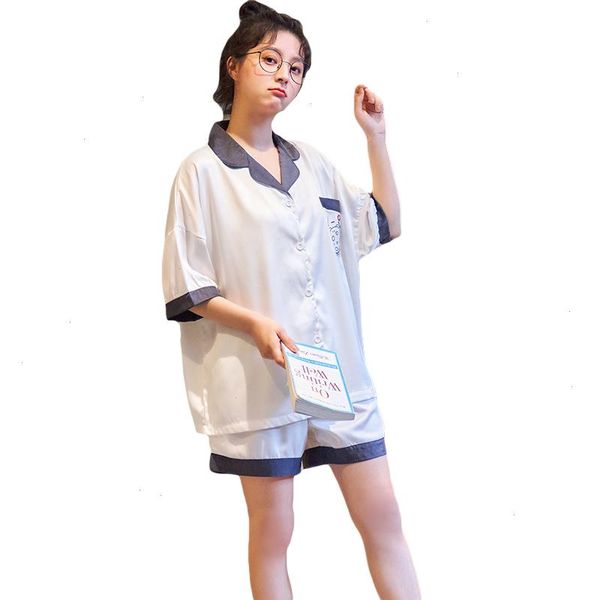 summer silk women pajamas sleepwears set satin short sleeve turn-down collar cardigan female sleepwear homewear clothing, Black;red
summer silk women pajamas sleepwears set satin short sleeve turn-down collar cardigan female sleepwear homewear clothing, Black;red