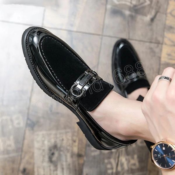 patent leather shoes mens formal wedding shoes for men fashion loafers dress shoes sapato social masculino, Black
patent leather shoes mens formal wedding shoes for men fashion loafers dress shoes sapato social masculino, Black