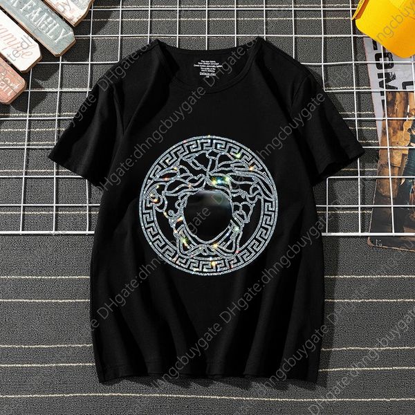 short sleeved t-shirt men's cotton large loose fat summer half lovers fashion mens designer clothes, White;black
short sleeved t-shirt men's cotton large loose fat summer half lovers fashion mens designer clothes, White;black