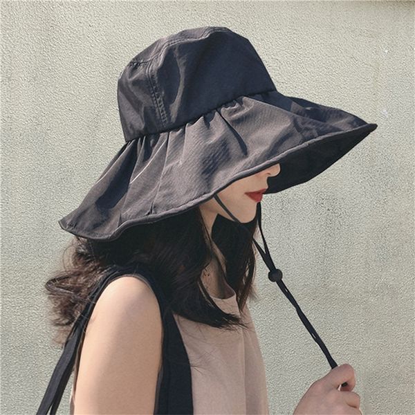 womens bucket hat summer solid color cap japanese simple foldable casual bucket hat vinyl sunscreen and sunscreen bucket hat 220524, Blue;gray
womens bucket hat summer solid color cap japanese simple foldable casual bucket hat vinyl sunscreen and sunscreen bucket hat 220524, Blue;gray