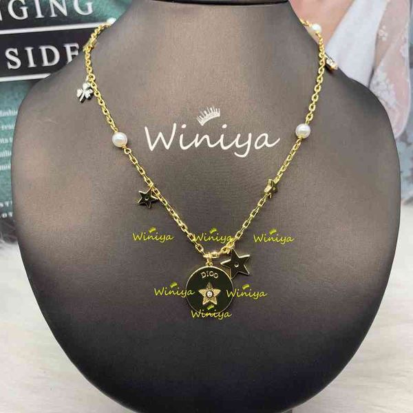 2022 women's fashion all-match high-quality new personality necklace brand wholesale family dijia letter diamond inlaid pearl neck chai, Silver
2022 women's fashion all-match high-quality new personality necklace brand wholesale family dijia letter diamond inlaid pearl neck chai, Silver