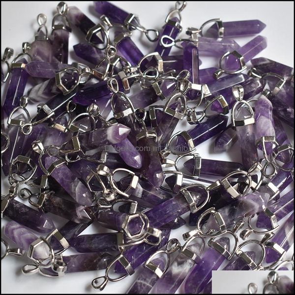 charms natural stone amethyst shape point chakra pendants for jewelry making mjfashion drop delivery 2021 dhnrf, Bronze;silver
charms natural stone amethyst shape point chakra pendants for jewelry making mjfashion drop delivery 2021 dhnrf, Bronze;silver