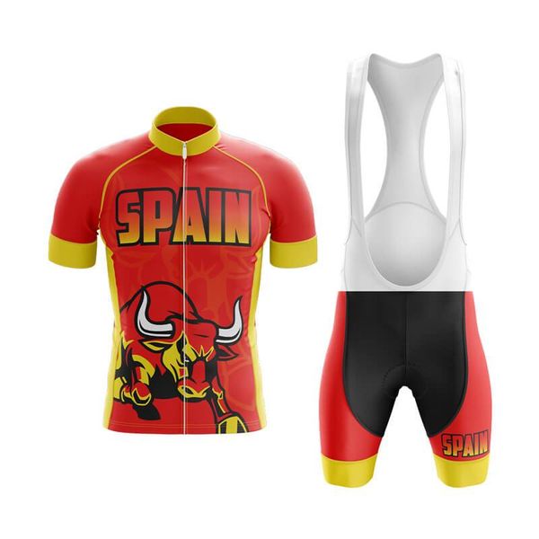 2022 team spain interesting summer cycling short sleeve jersey and bib shorts suit, Black;red
2022 team spain interesting summer cycling short sleeve jersey and bib shorts suit, Black;red