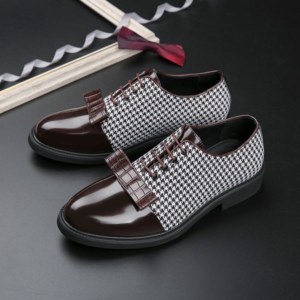 formal leather shoes men classic grid pattern bow lace-up vintage personality double spell wedding handmade design business shoe, Black
formal leather shoes men classic grid pattern bow lace-up vintage personality double spell wedding handmade design business shoe, Black